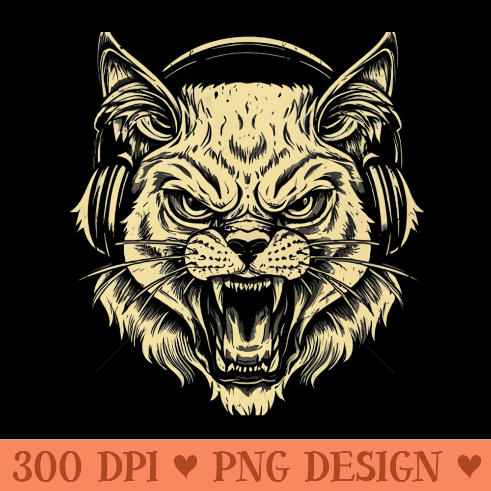 Death Metal Cat - Digital PNG Art - Flexibility