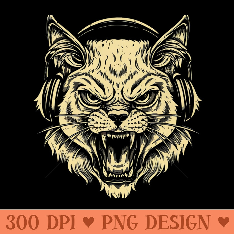 Death Metal Cat - Digital PNG Art - Flexibility