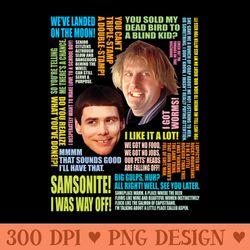dumb and dumber quotes (v1) - sublimation png designs
