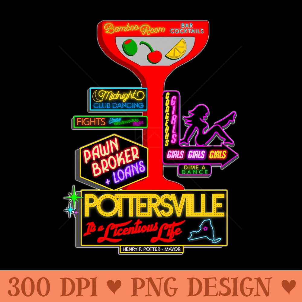 Pottersville (In Color) - Digital PNG Graphics - Variety