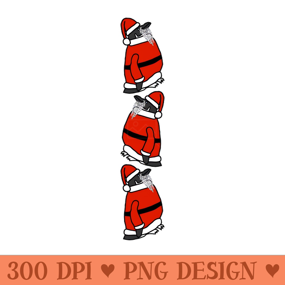 Cute Christmas Penguins Dressed as Santa - PNG Download - Popularity