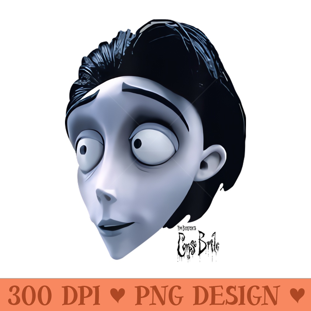 Corpse Bride Victor Van Dort The Groom Big Face - Digital PNG Art - Variety