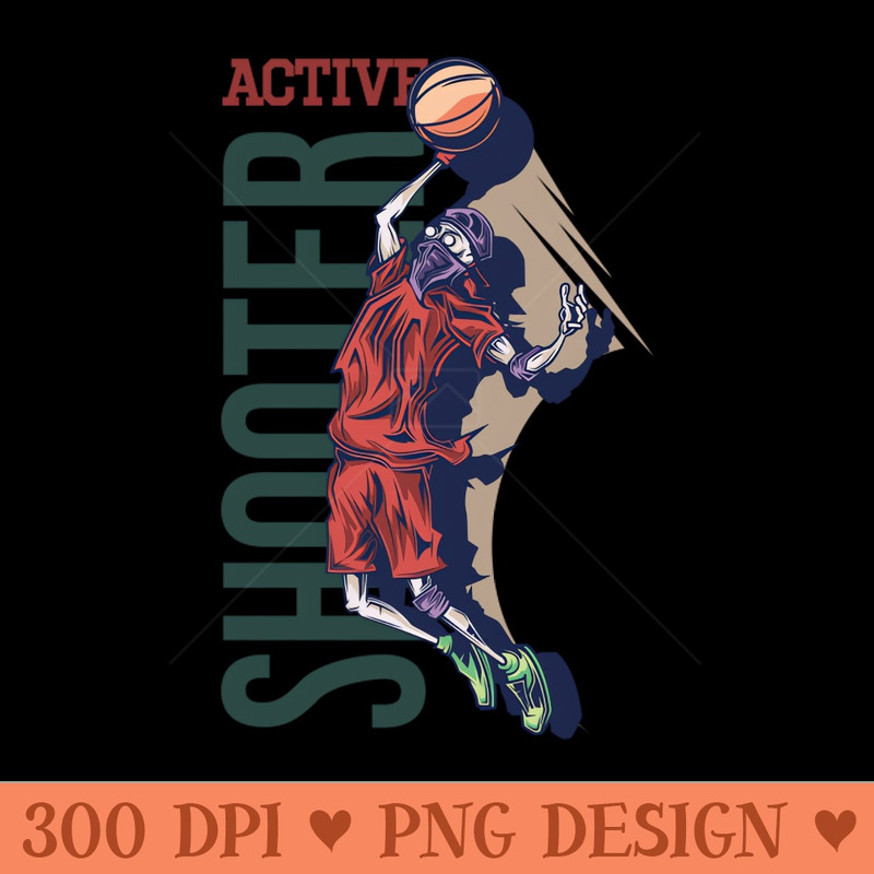 Active player basketball - Digital PNG Files - Unique