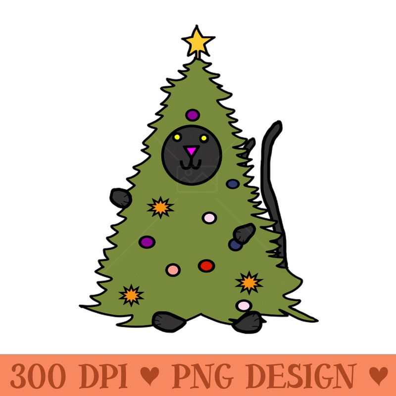 Funny Christmas Tree Kitty Cat - - Variety