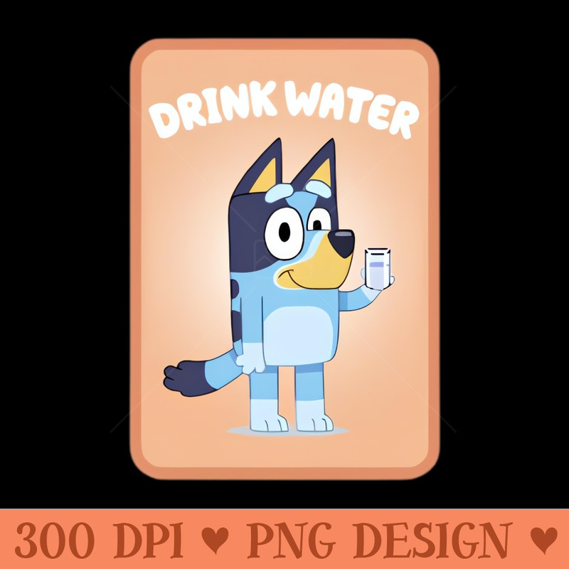 Bluey drink water - PNG Clipart - Customer Support