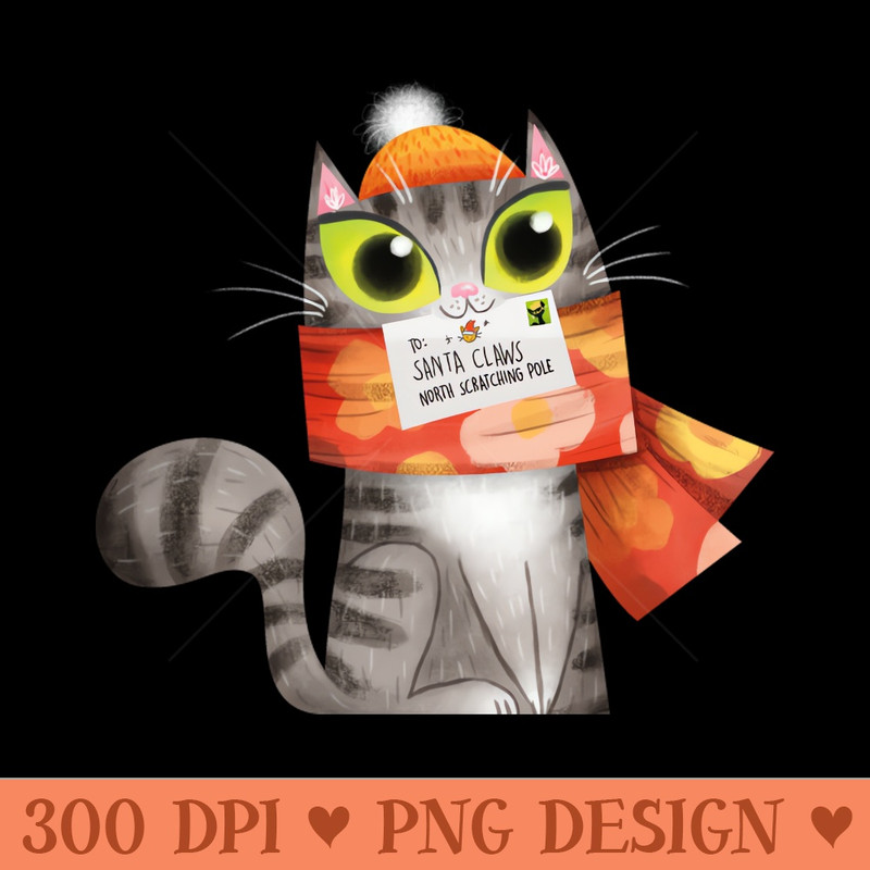 Christmas Cat - Digital PNG Graphics - Convenience