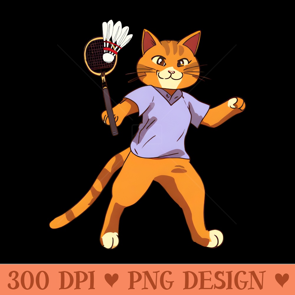 Anime Cat Playing Badminton - PNG Download Collection - Good Value