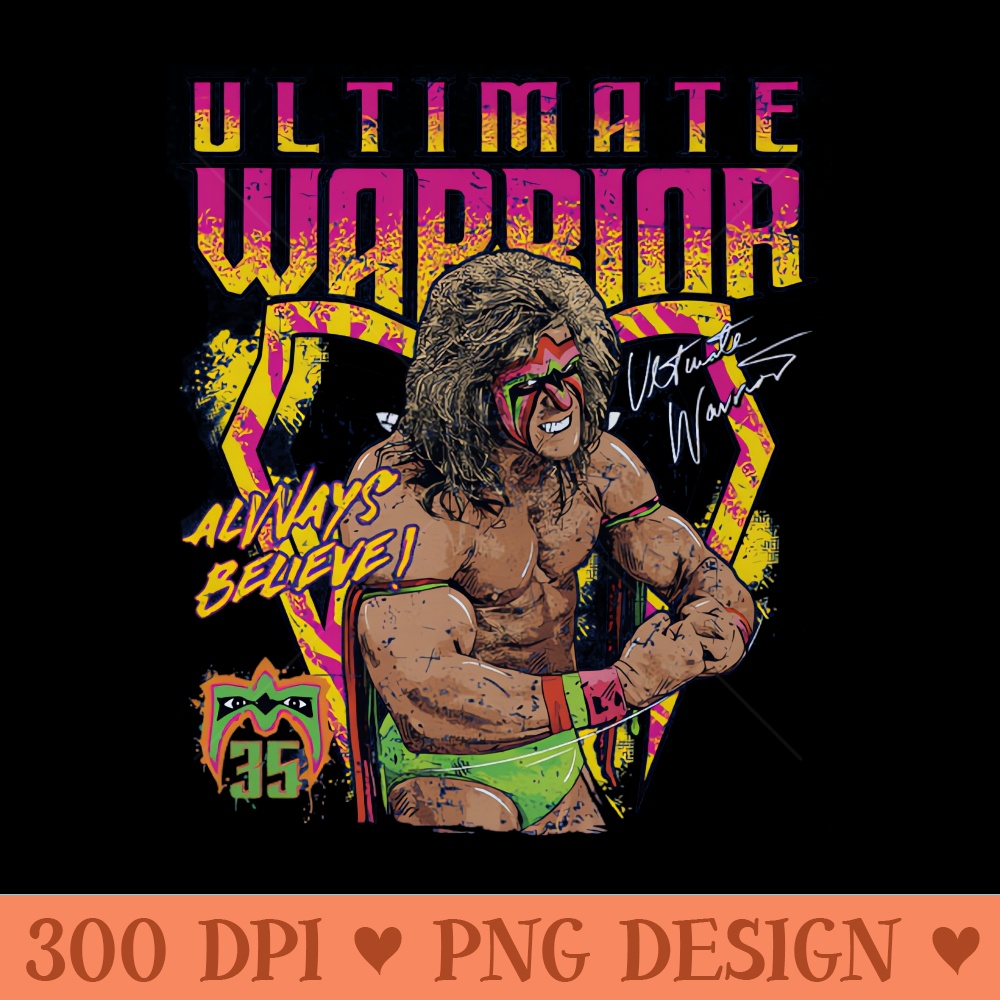 Ultimate Warrior 35th Anniversary - PNG Downloadable Art - Convenience
