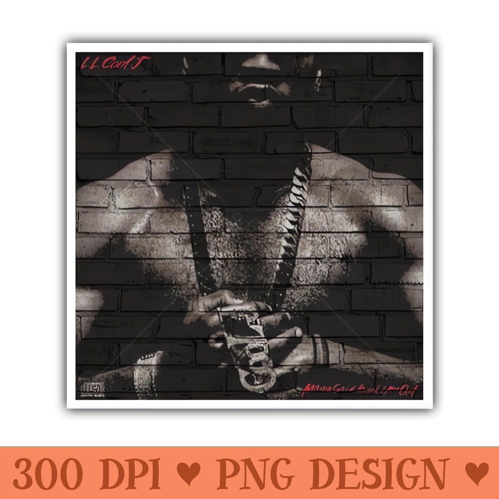 LL Cool J Mama Said Knock You Out Album Cover Graffiti Wall - PNG Design Downloads - Professional Design