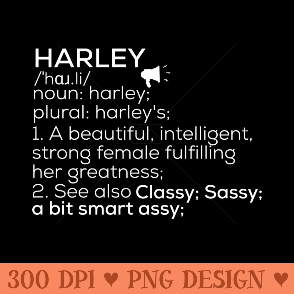 Harley Name Harley Definition Harley Female Name Harley Meaning - Digital PNG Files - Unique