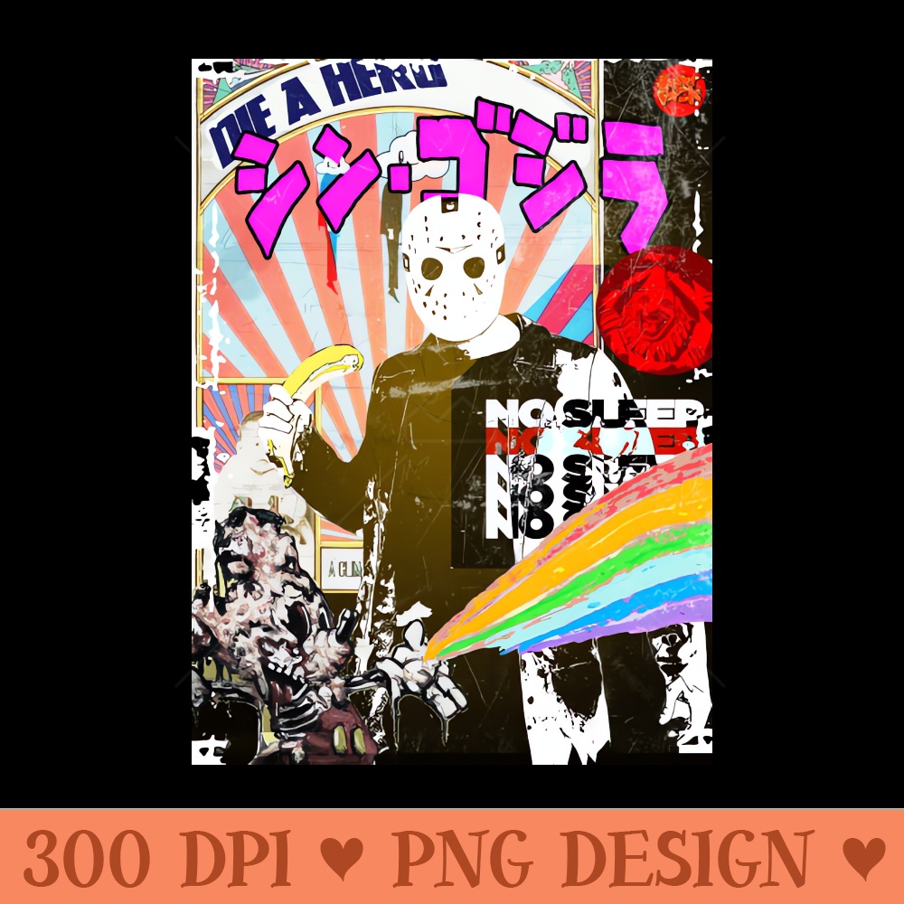 SuperMe Jason Die a Hero No Sleep u0026 Mickey's Rainbow Design By Tyler Tilley (tiger picasso) - PNG Printables - Unique