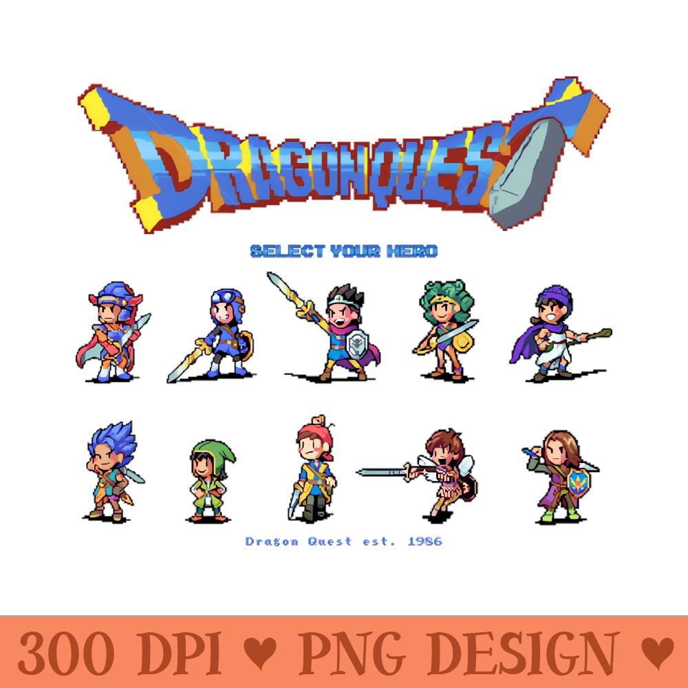Dragon Quest - Sublimation PNG Designs - Latest Updates