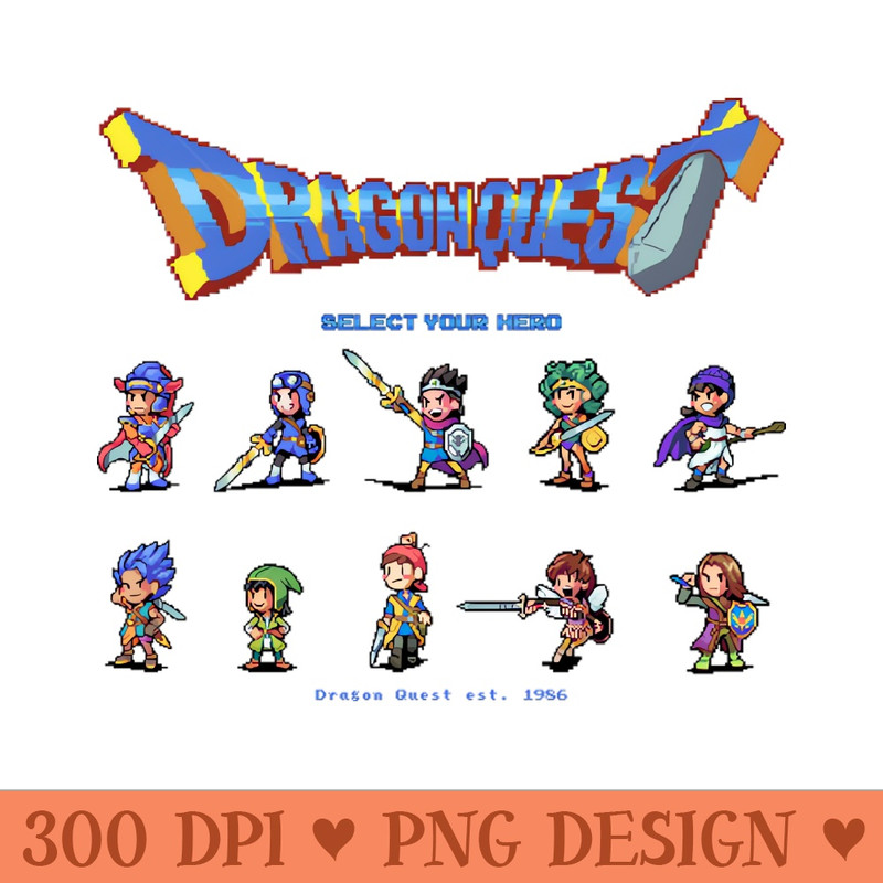 Dragon Quest - Sublimation PNG Designs - Latest Updates