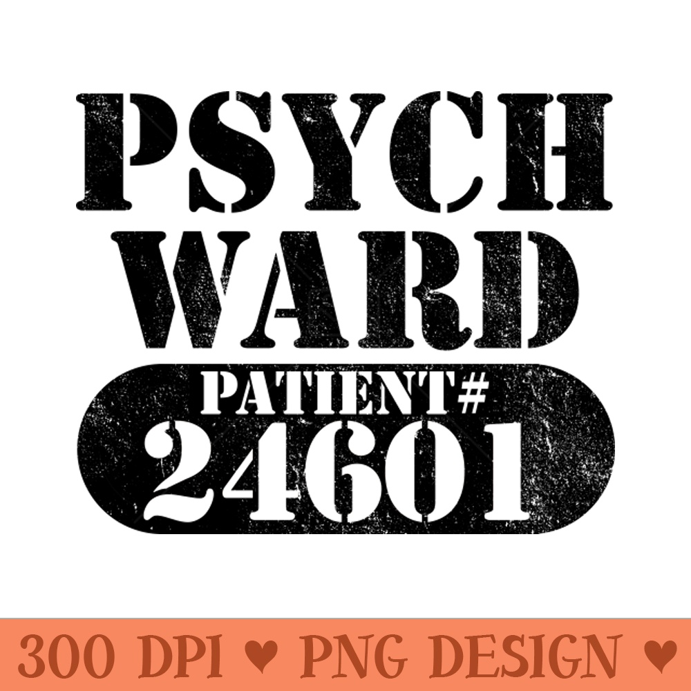 Psych Ward Escaped Mental Patient Halloween Costume - Digital PNG Art - Convenience