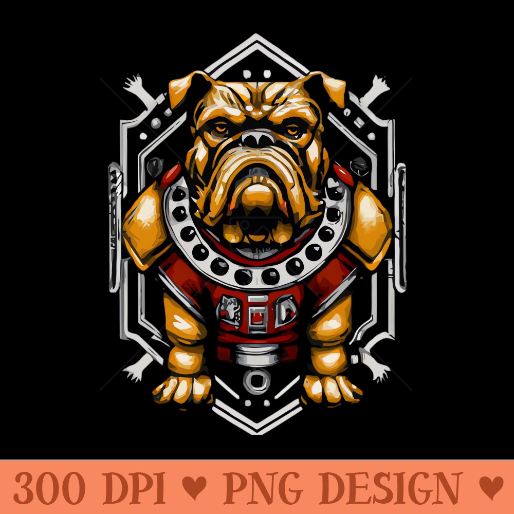 Bulldog Football Warrior Art Print - PNG Graphics - Latest Updates