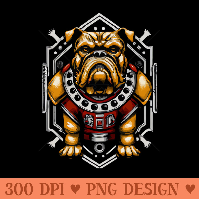 Bulldog Football Warrior Art Print - PNG Graphics - Latest Updates