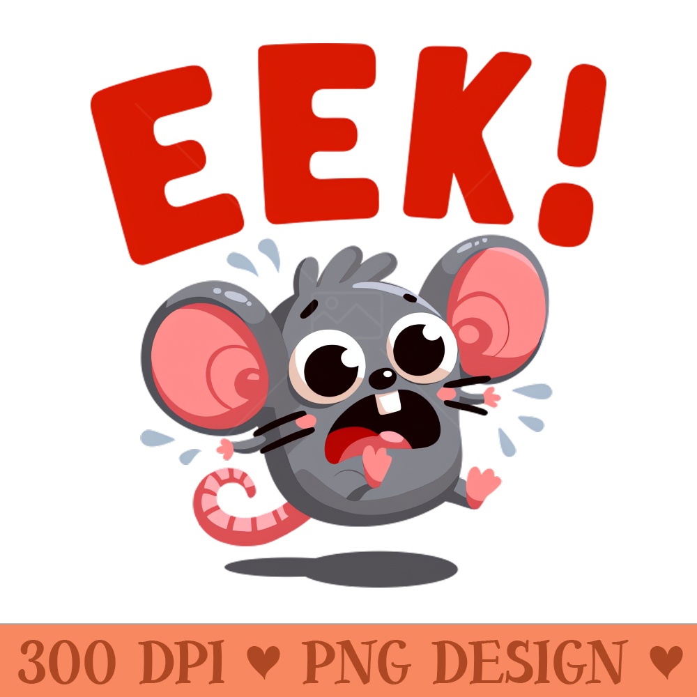 Eek! The Startled Mouse - Instant PNG Download - Good Value