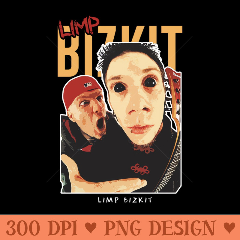 limp bizkit band nu metal and rap - PNG Downloadable Art - High Quality 300 DPI