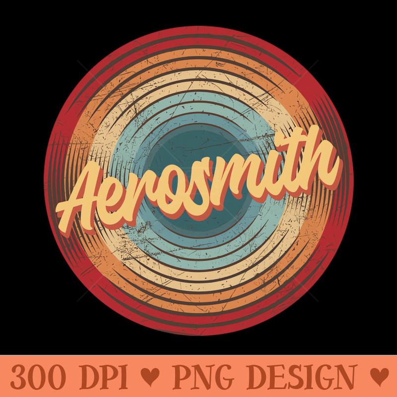 Aerosmith Vintage Circle - Digital PNG Art - Flexibility