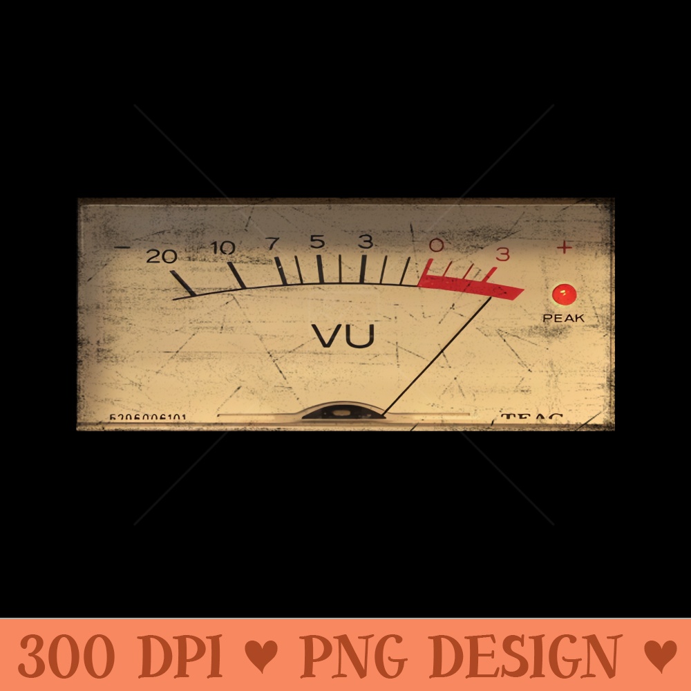 db level decibel meter vintage audio vu volume analog panel - Downloadable PNG - Convenience