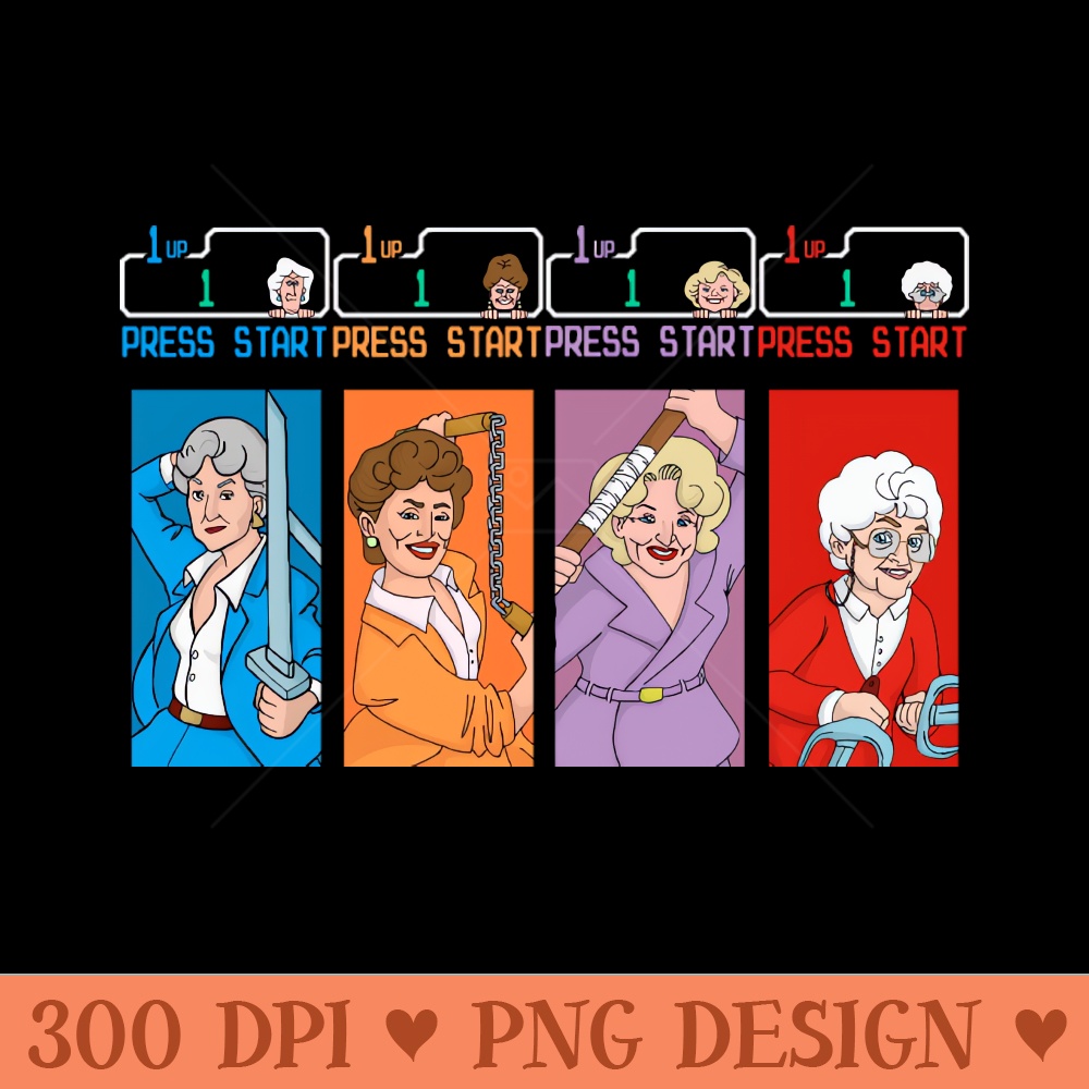 Golden ninjas - PNG Illustrations - Professional Design