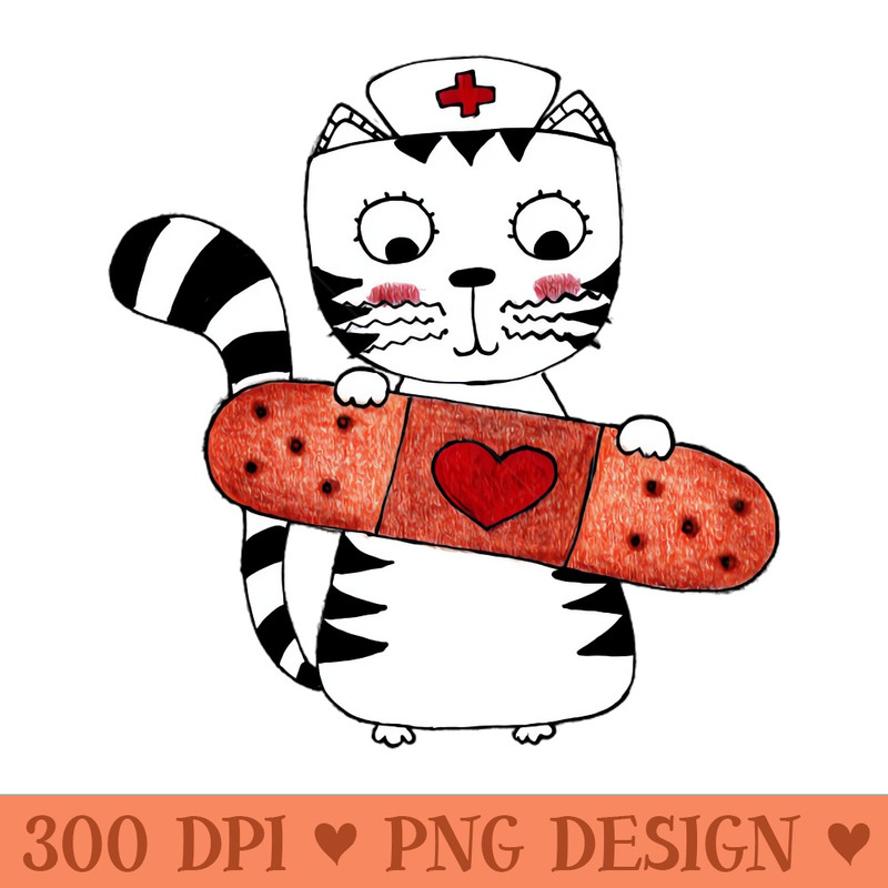 Yuna's Tender Touch The Ambulance Nurse Cat - PNG Designs - Good Value
