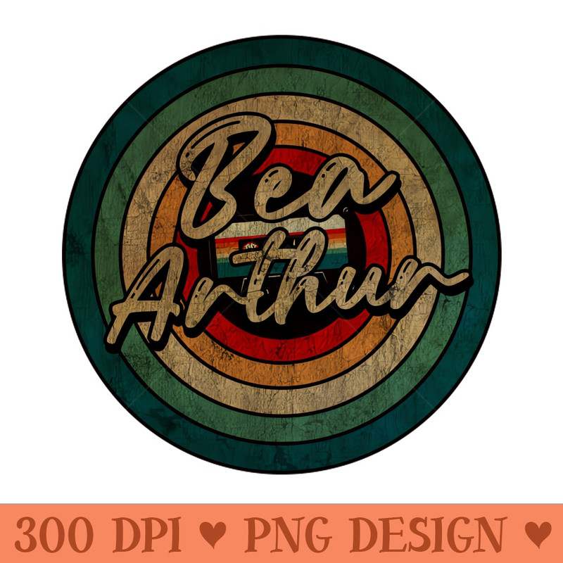 Bea Arthur - Vintage Circle kaset - Digital PNG Download - Good Value