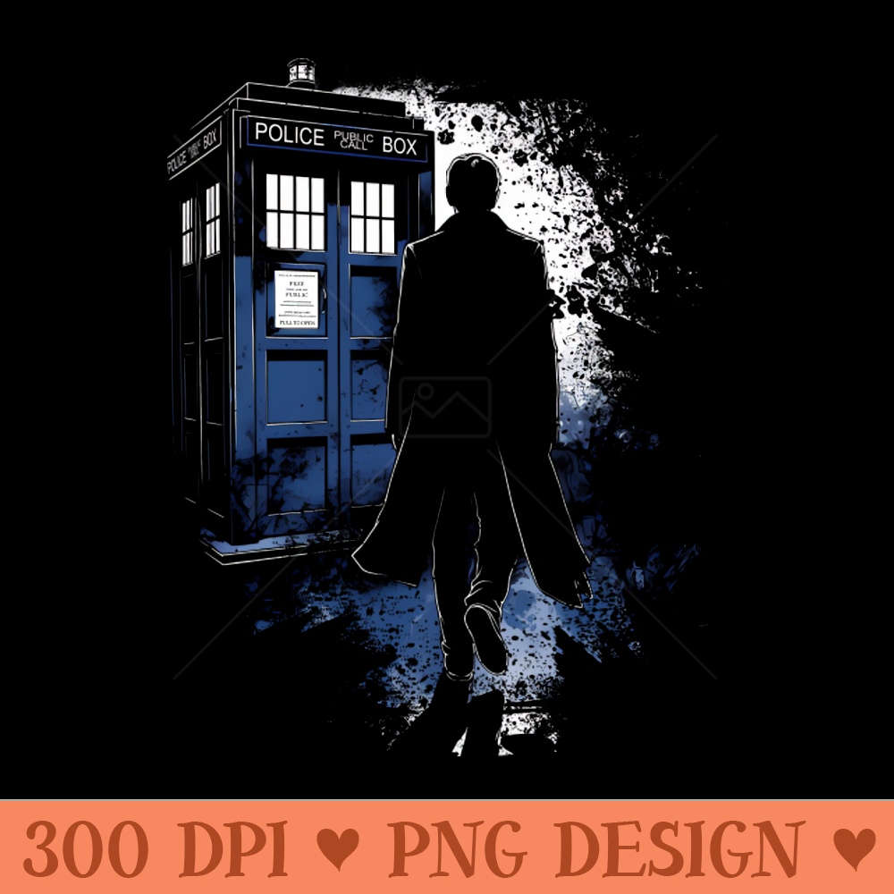 The 10th Doctor u0026 The Tardis - Digital PNG Files - High Quality 300 DPI