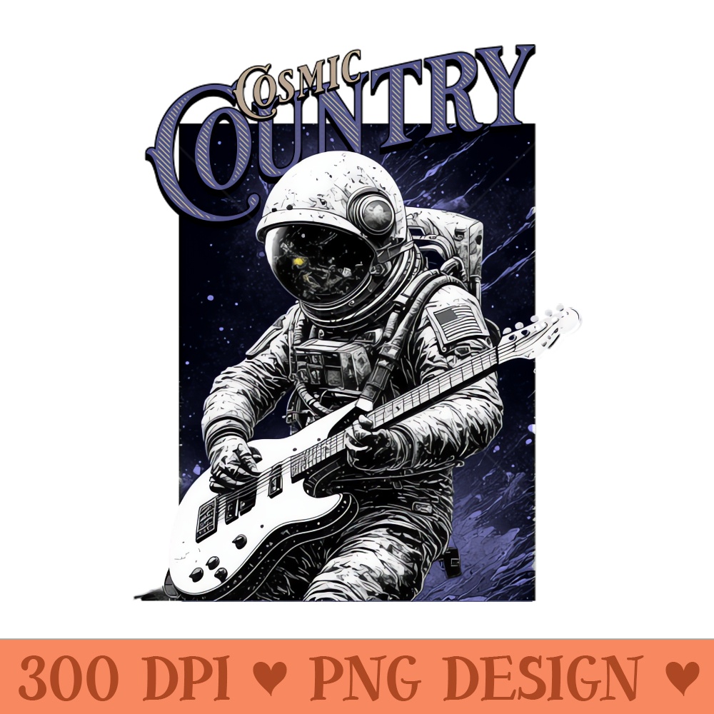 Cosmic Country Astronaut Guitar Space - PNG Download Website - Customer Support