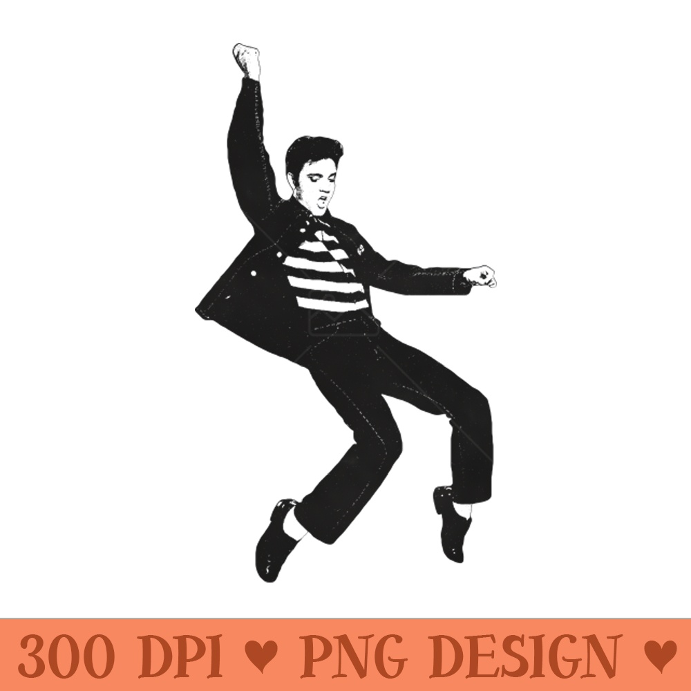 Elvis Presley King - Digital PNG Graphics - High Quality 300 DPI