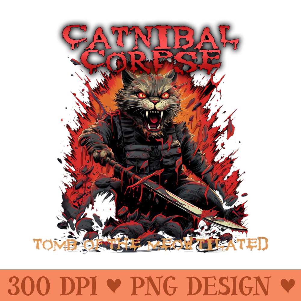 Catnibal Corpse - Tomb of the Meowtilated - PNG Graphics - Unique