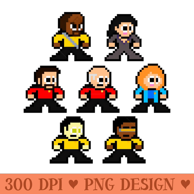 8-bit Star Trek The Next Generation - Download PNG Graphics - Good Value