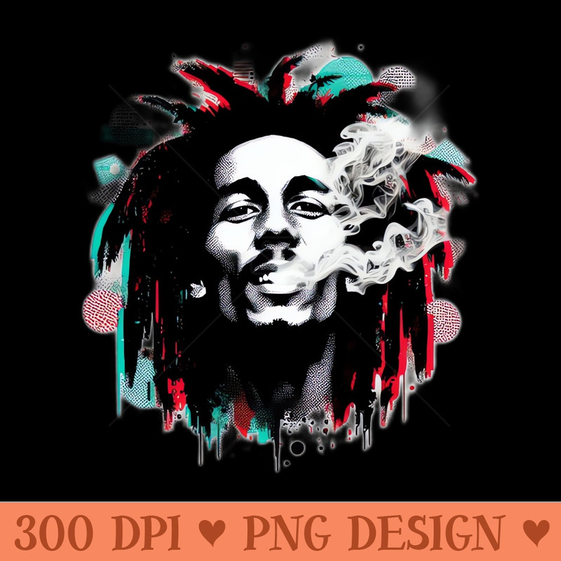 bob marley portrait art - PNG File Download - Flexibility