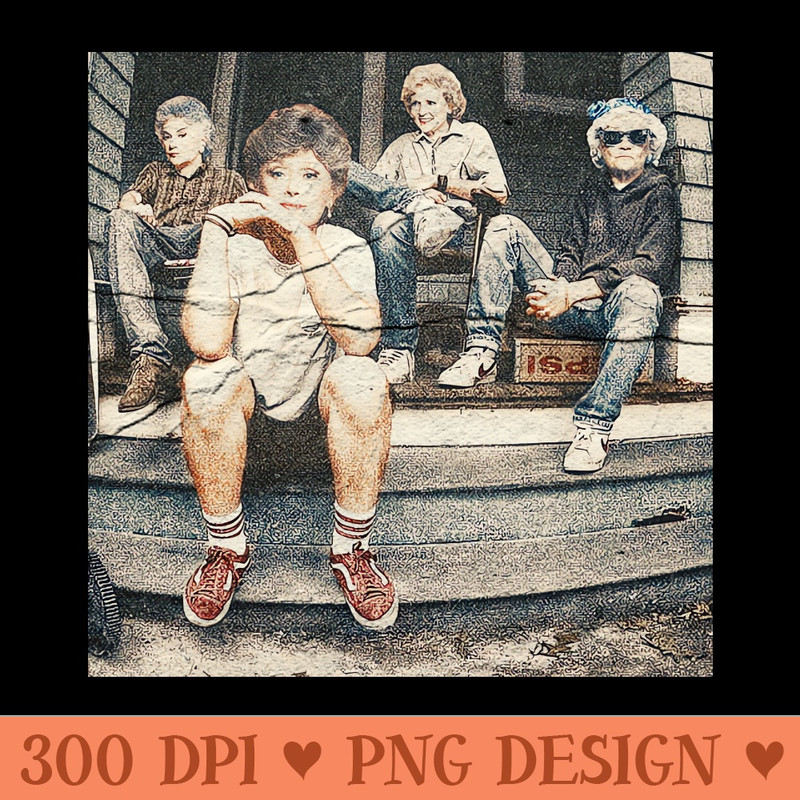 GOLDEN GIRLS PUNK RETRO - Vector PNG Download - Unique