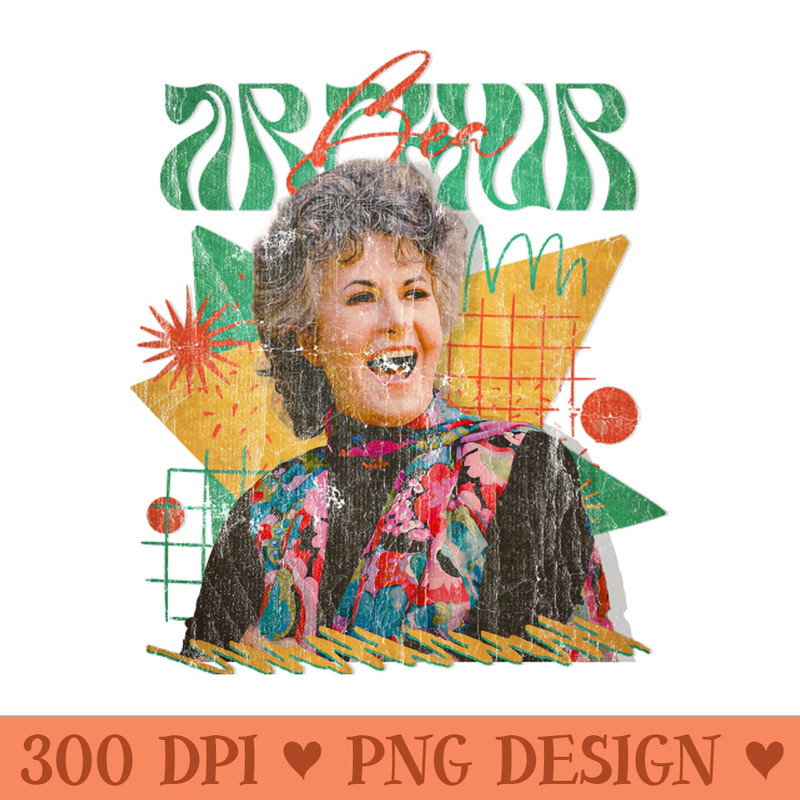 VINTAGE POP RETRO -Bea Arthur- STYLE 70S - Downloadable PNG - Convenience