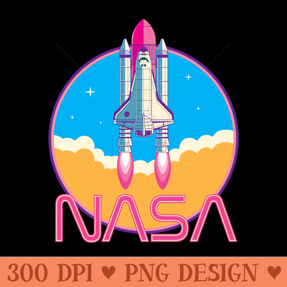 Nasa Girl Retro Logo Pink - PNG Downloadable Resources - High Quality 300 DPI