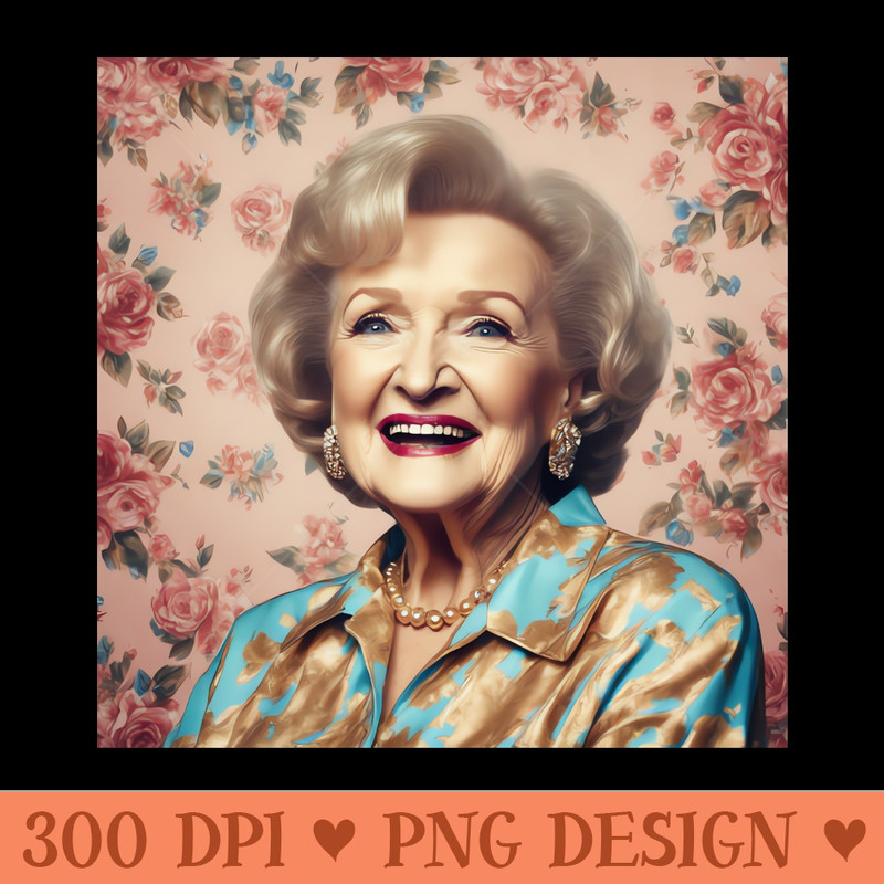 Portrait Betty White - PNG Design Downloads - Good Value