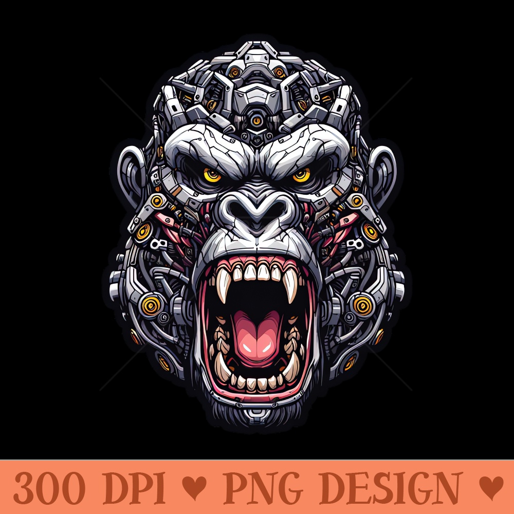 Mecha Apes S04 D08 - PNG Printables - High Quality 300 DPI