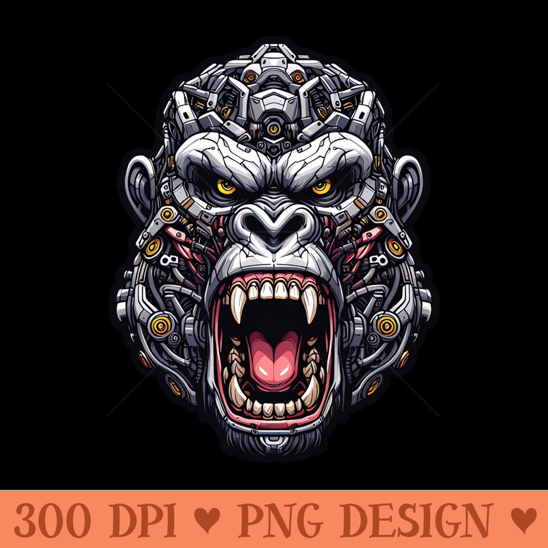 Mecha Apes S04 D08 - PNG Printables - High Quality 300 DPI