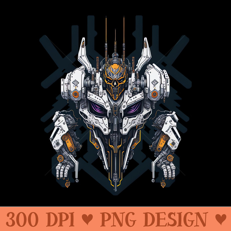 Mecha Skull S02 D44 - PNG Clipart - High Quality 300 DPI