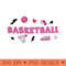 Pink Celebration of Basketball - PNG Printables - Professional Design