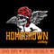 Homegrown Pirate Skull Angel Logo - Digital PNG Art - Variety