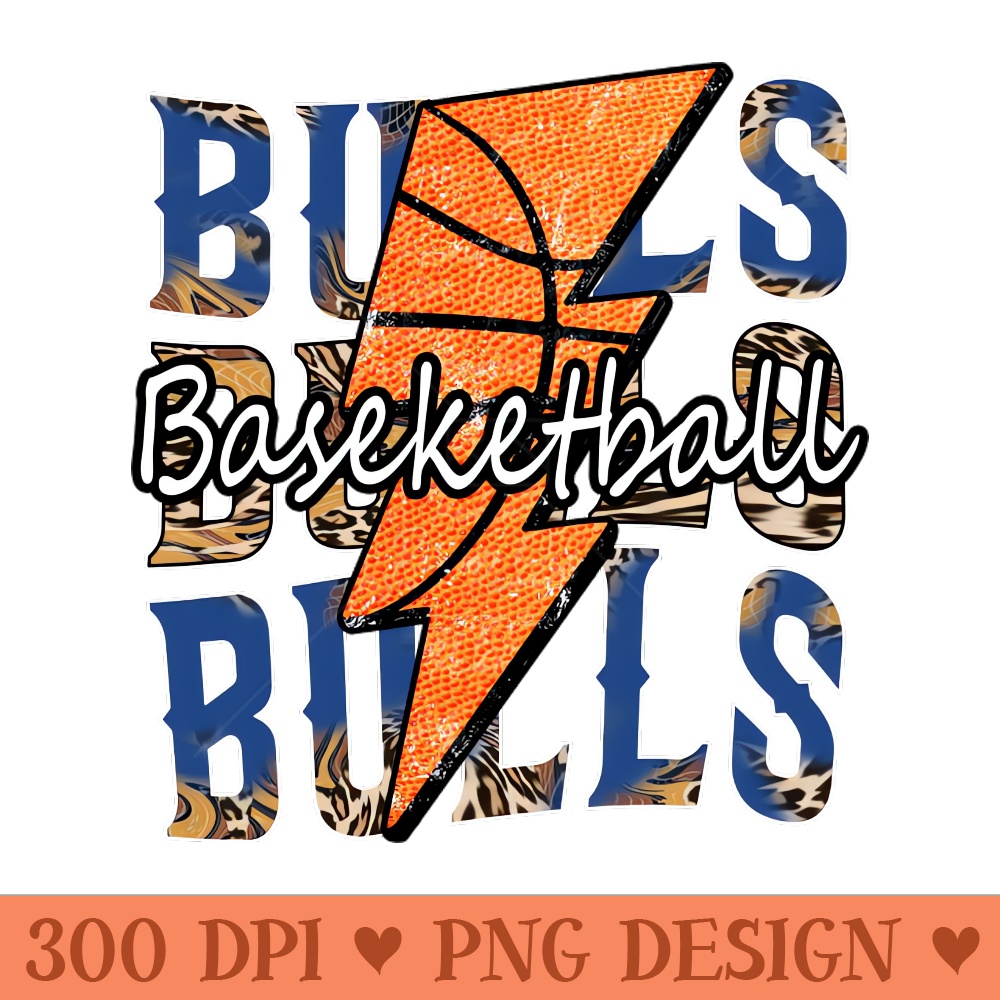 Graphic Basketball Bulls Proud Name Vintage - Instant PNG Download - Professional Design