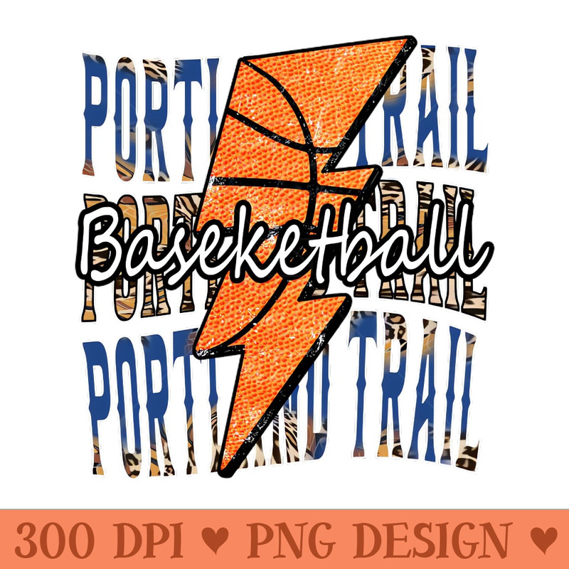 Graphic Basketball Portland Trail Proud Name Vintage - - Convenience