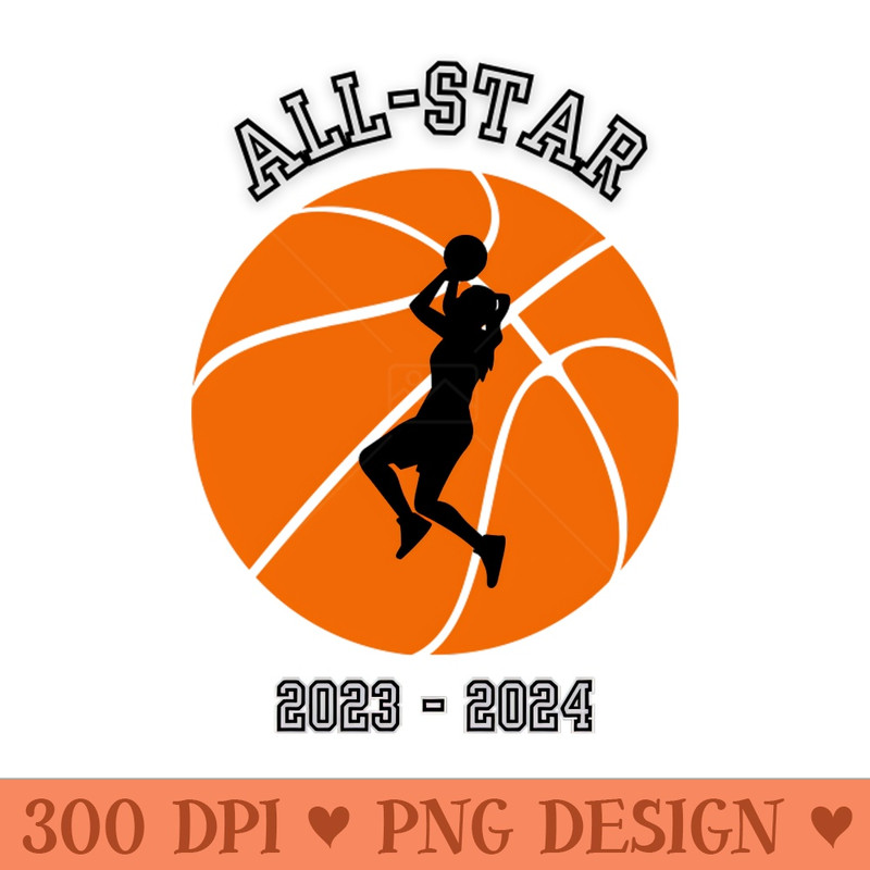 Female Basketball AllStar - High-Quality PNG Download - High Quality 300 DPI