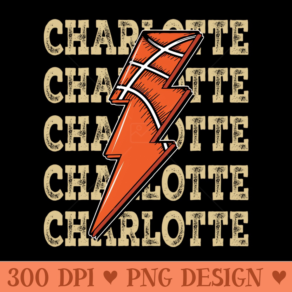 Funny Sports Charlotte Proud Name Basketball Classic - High Quality PNG - Professional Design