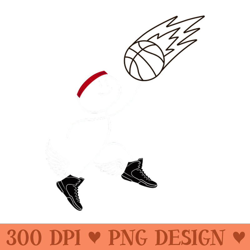 Funny Retro Basketball Player - Download PNG Graphics - Good Value