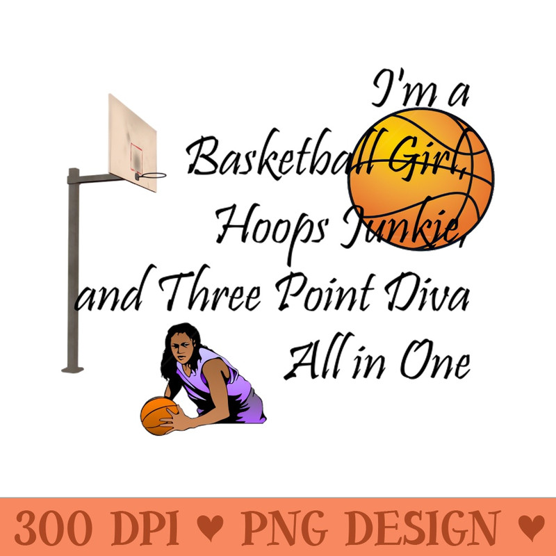 Basketball Girl Slogan - PNG Illustrations - Popularity