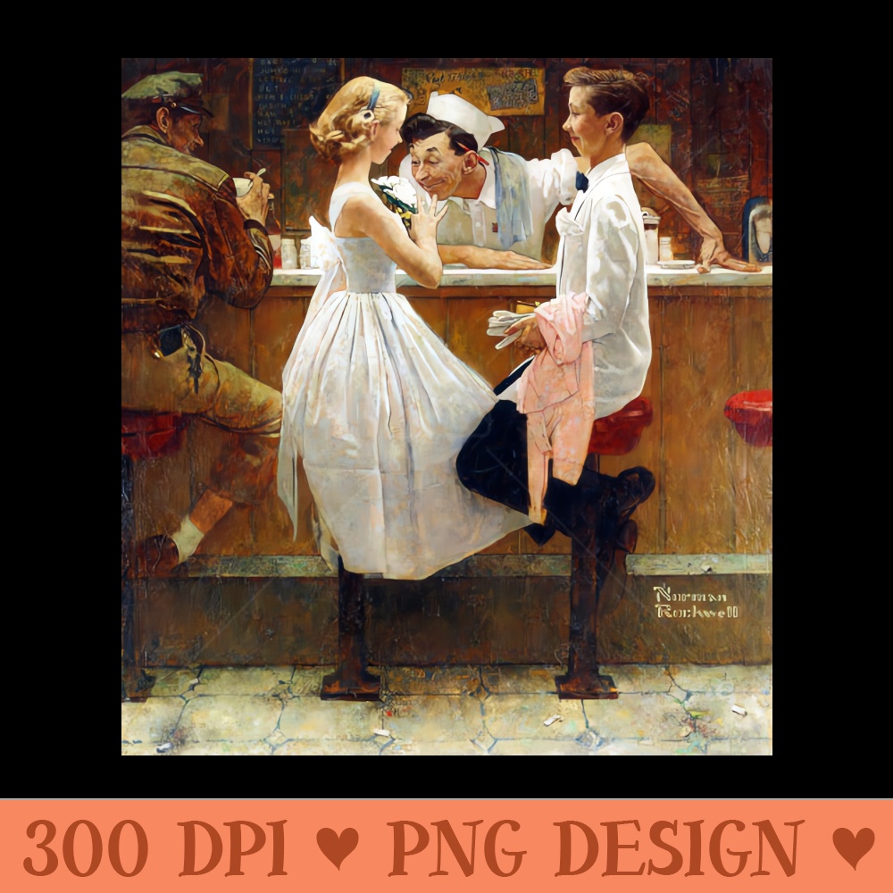 After The Prom 1957 Norman Rockwell - Digital PNG Files - Convenience