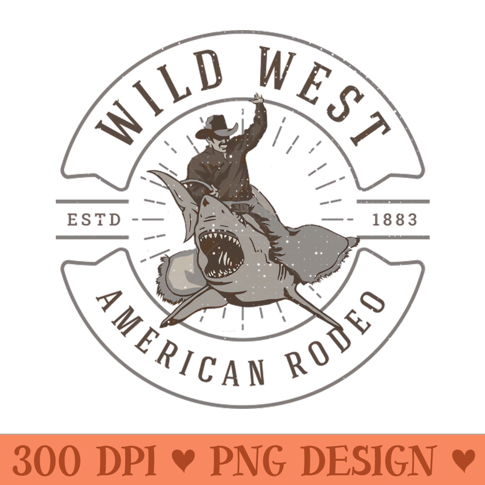 Cowboy Rides a Shark - High Quality PNG - Popularity